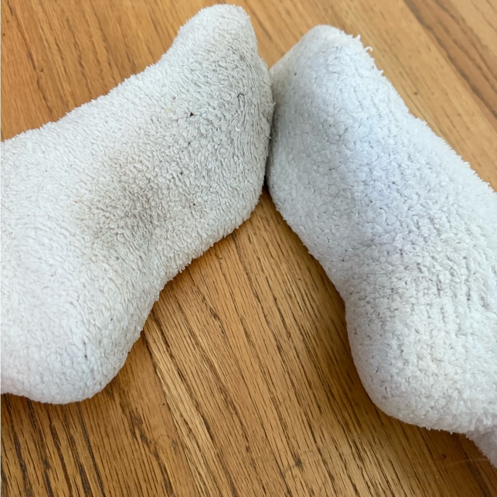 Well worn fuzzy socks